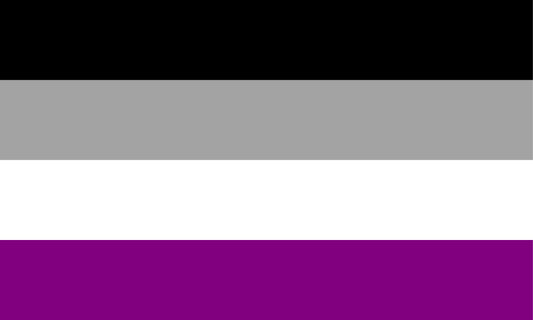 Asexual flag tea towel