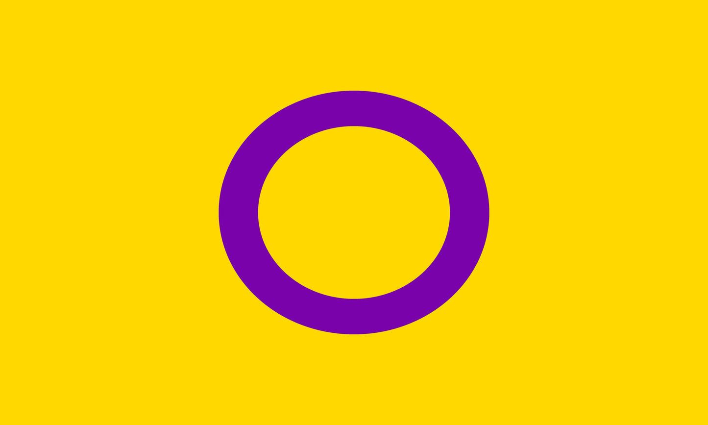 Intersex flag tea towel