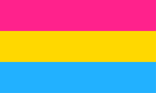 Pansexual flag tea towel