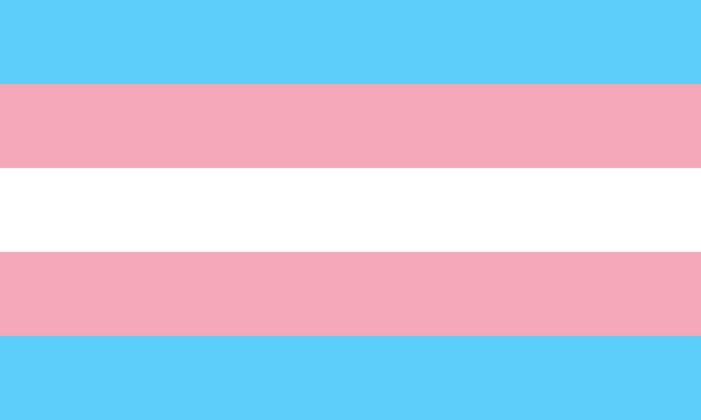 Transgender flag tea towel